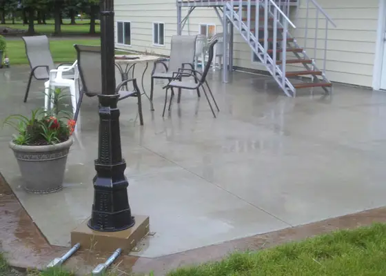 Completed concrete project
