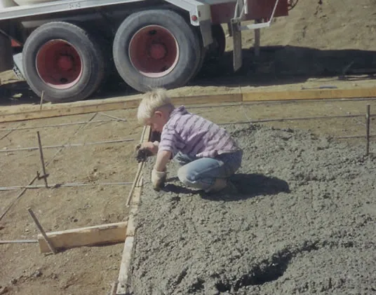 Ken Garmon working on a concrete job site